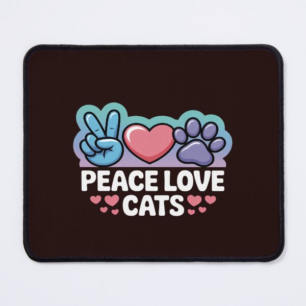 Item preview, Peace Love Cats Cute Cat Kitten Lover Paw Cat designed and sold by KingsLife1994.