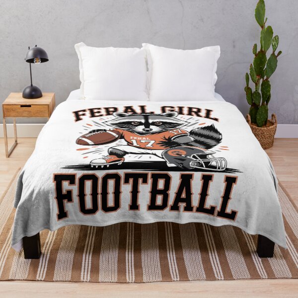Item preview, Fall raccoon dressed as a football player Feral Girl Football designed and sold by HellD3vil-Art.
