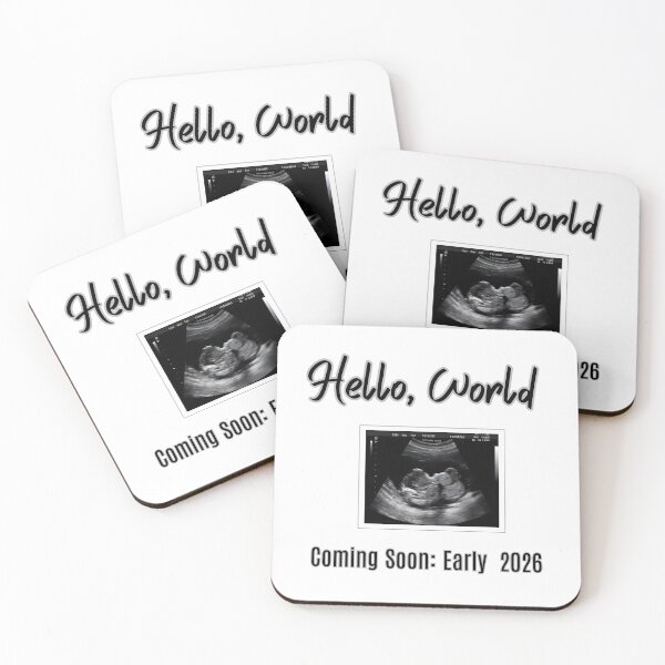 Item preview, Hello World Early 2026 Ultrasound Photo | Baby Loading Announcement designed and sold by Sitred123.