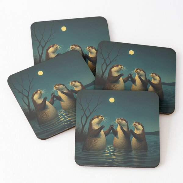 Item preview, Otters by moonlight  designed and sold by Terry Collett.