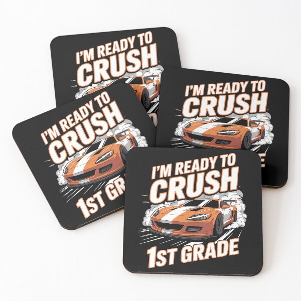 Item preview, Back To School I'm Ready To Crush 1st Grade Race Car designed and sold by Moon-Ape.