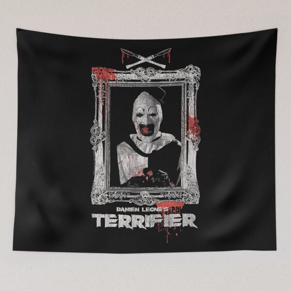 Item preview, Terrifier Art The Clown Bloody Fancy Frame Horror Movie designed and sold by Altenpendinton.