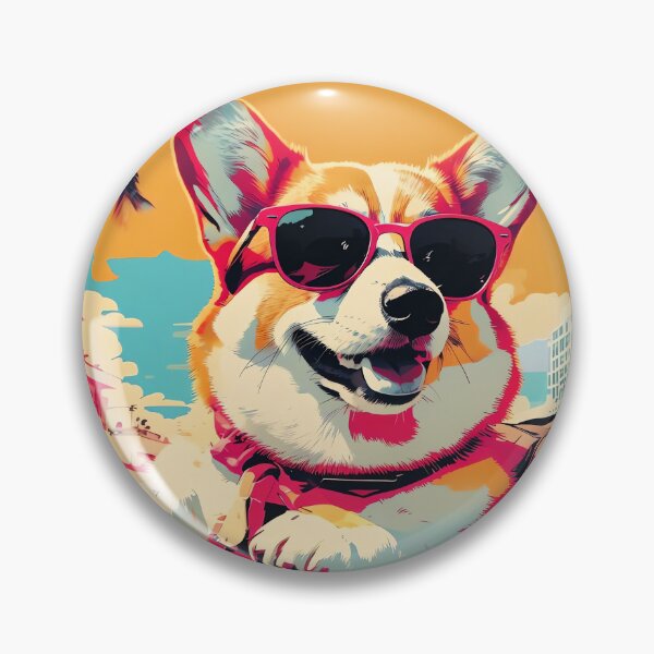 Item preview, Miami Vice Corgi designed and sold by ONYX Pixee.