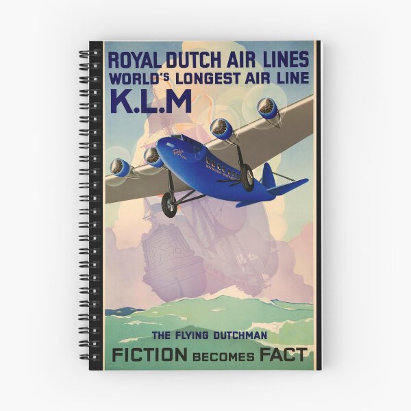 Item preview, Vintage KLM Travel Poster | Art Deco Style | The Flying Dutchman | World's Longest Airline | Fiction Becomes Fact | Aviation Art designed and sold by artofuniverse.