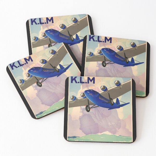 Item preview, Vintage KLM Travel Poster | Art Deco Style | The Flying Dutchman | World's Longest Airline | Fiction Becomes Fact | Aviation Art designed and sold by artofuniverse.