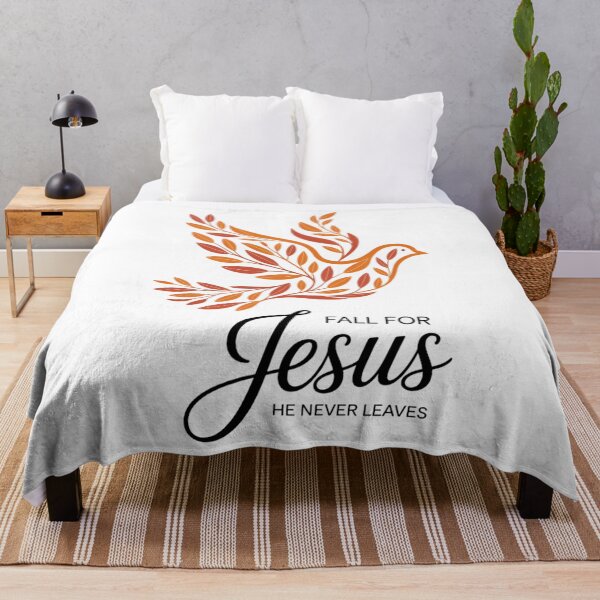 Item preview, Fall For Jesus He Never Leaves Christian Thankgiving designed and sold by Moon-Ape.