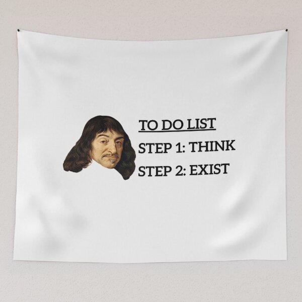 Item preview, Rene Descartes Funny To Do List  designed and sold by Cleanthes.