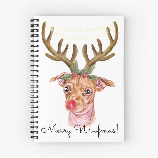 Item preview, Cute Watercolor Christmas Chiweenie Reindeer designed and sold by ZoesPlace.