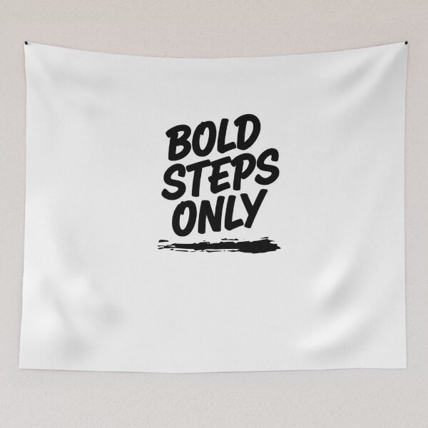 Item preview, Bold Steps Only | Modern Black & White Motivational Quote designed and sold by Happyfreedom.