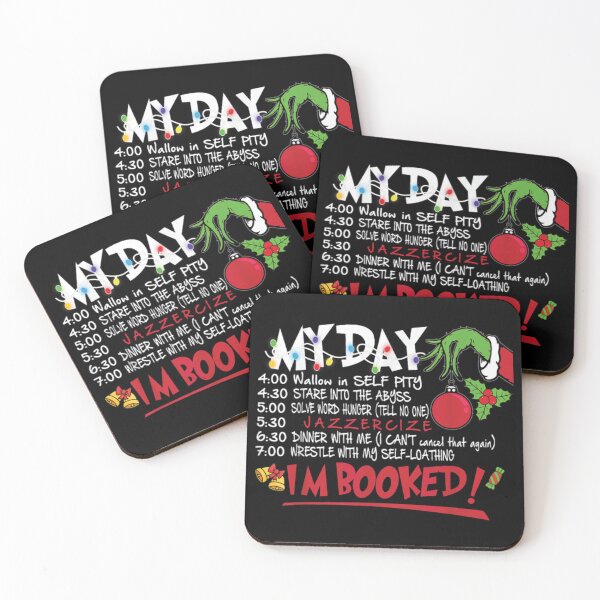 Item preview, The Grinch My Day Schedule | Funny Christmas Meme Design designed and sold by pluekeethi.