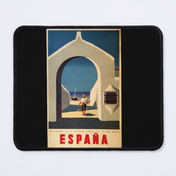Item preview, Vintage Spain Travel Poster | Guy Georget Art | Mid-Century Modern Decor | Mediterranean Style & Bold Colors | 1950s 1960s designed and sold by artofuniverse.