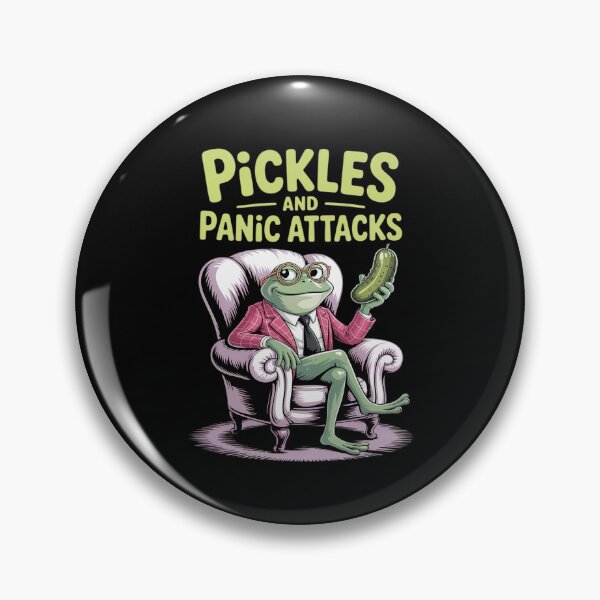 Item preview, Pickles Panic Attacks Mental health Funny Frog designed and sold by PeteHomenick.