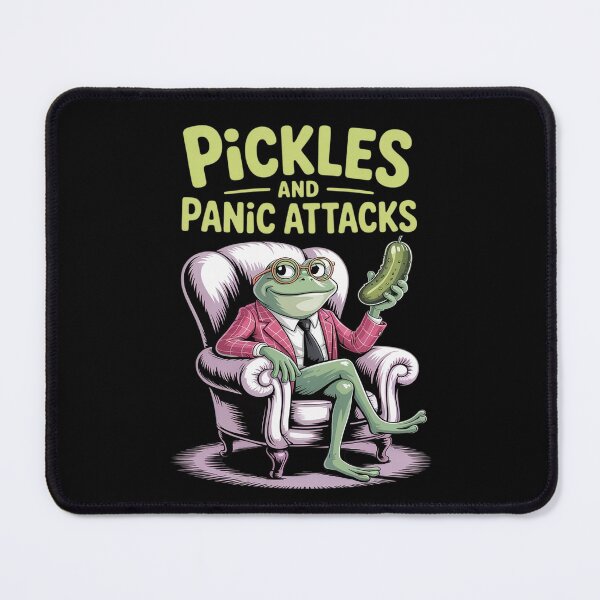 Item preview, Pickles Panic Attacks Mental health Funny Frog designed and sold by PeteHomenick.