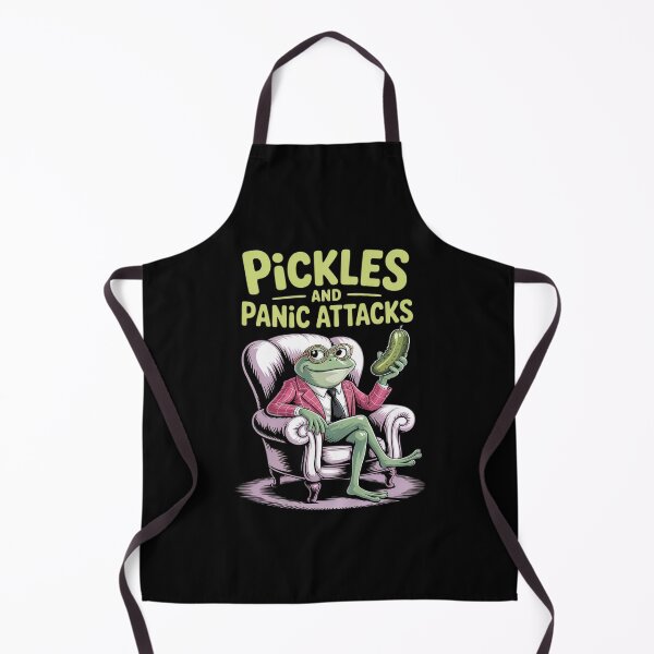 Item preview, Pickles Panic Attacks Mental health Funny Frog designed and sold by PeteHomenick.