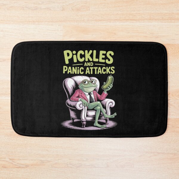 Item preview, Pickles Panic Attacks Mental health Funny Frog designed and sold by PeteHomenick.