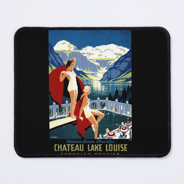 Item preview, Vintage Travel Poster | Art Deco Canadian Rockies | Chateau Lake Louise | Canadian Pacific Railway Art Print designed and sold by artofuniverse.