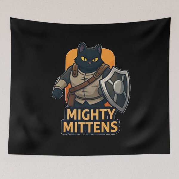 Item preview, Mighty Mittens - Black Cat Hero designed and sold by okiiskandarart.