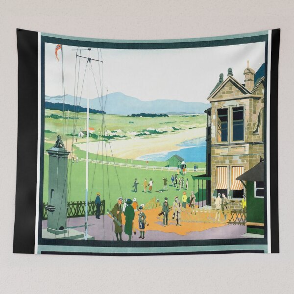 Item preview, Vintage Travel Poster | LNER St Andrews | Art Deco Golf Scene | Home of Golf | Royal & Ancient Game | Classic British Railway designed and sold by artofuniverse.