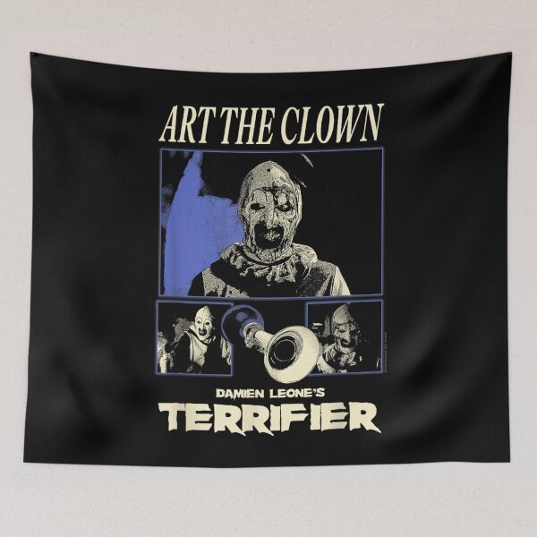 Item preview, Terrifier Art the Clown Black and White Panels Horror Movie designed and sold by CrinoSwice.