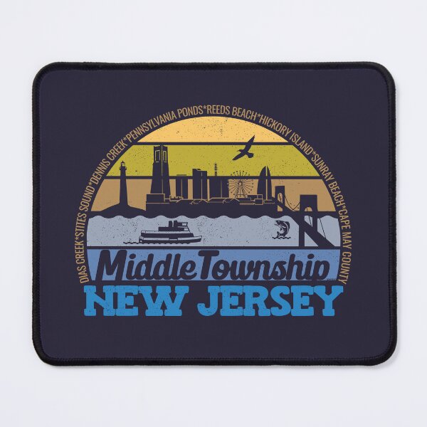 Item preview, Middle Township New Jersey Sunset Retro Vintage Local Pride Logo designed and sold by CRHPOD20.