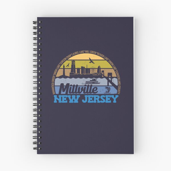Item preview, Millville New Jersey Sunset Retro Vintage Local Pride Logo designed and sold by CRHPOD20.