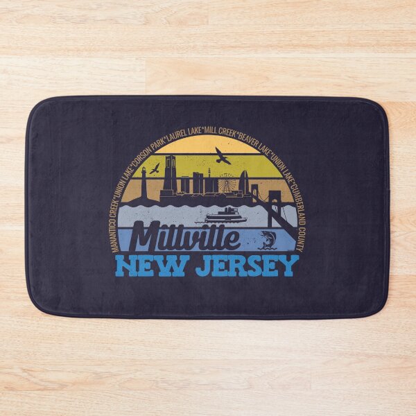 Item preview, Millville New Jersey Sunset Retro Vintage Local Pride Logo designed and sold by CRHPOD20.