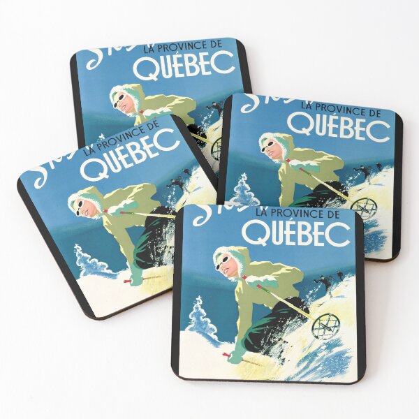 Item preview, Vintage Quebec Ski Poster | Retro Travel Art | Mid-Century Style | Winter Sports Decor | Art Deco Influence | Skiing Adventure designed and sold by artofuniverse.
