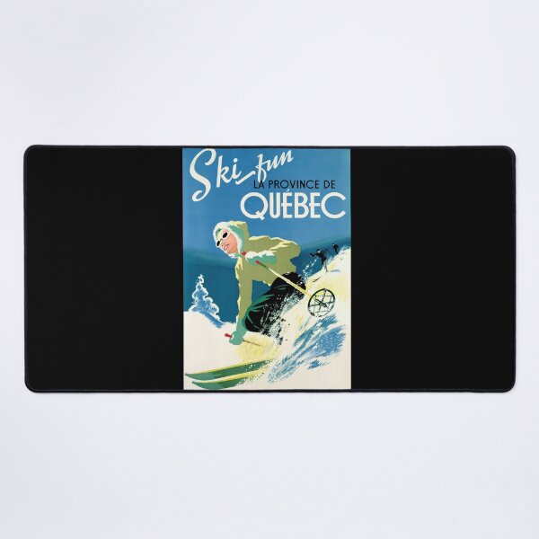 Item preview, Vintage Quebec Ski Poster | Retro Travel Art | Mid-Century Style | Winter Sports Decor | Art Deco Influence | Skiing Adventure designed and sold by artofuniverse.