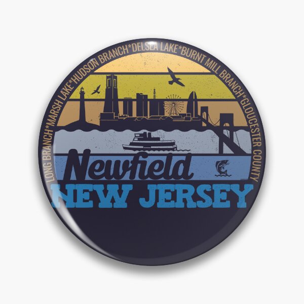 Item preview, Newfield New Jersey Sunset Retro Vintage Local Pride Logo designed and sold by CRHPOD20.