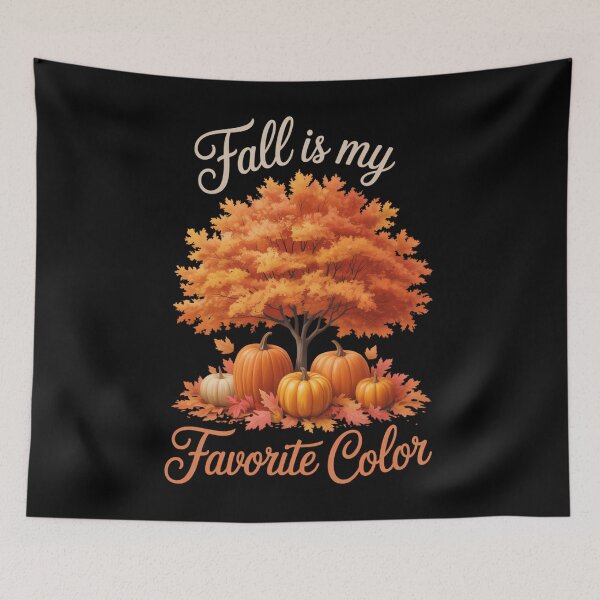 Item preview, Fall is My Favorite Color Pumpkin Autumn Falling Leaves Tree designed and sold by Moon-Ape.