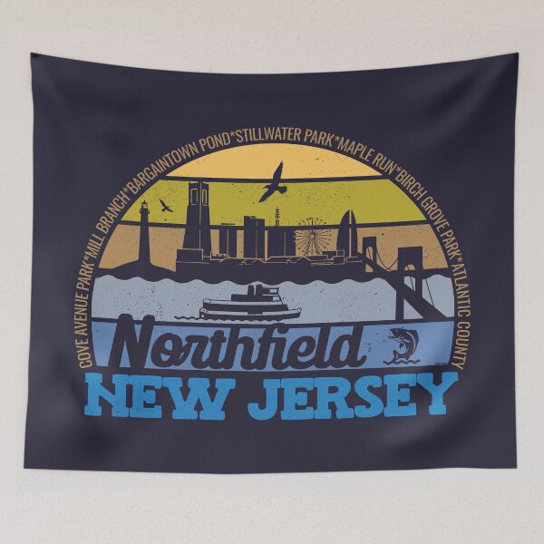 Item preview, Northfield New Jersey Sunset Retro Vintage Local Pride Logo designed and sold by CRHPOD20.