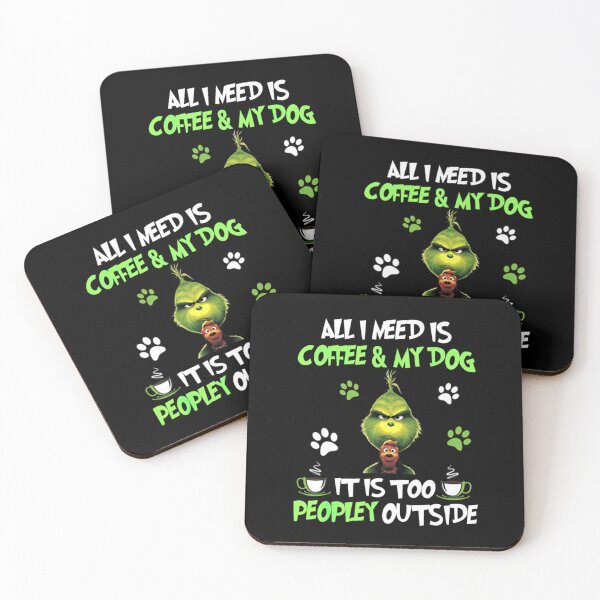 Item preview, The Grinch Coffee & My Dog | Funny Christmas Introvert Design designed and sold by pluekeethi.