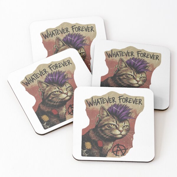 Item preview, Grunge punk cat illustration with mohawk and rebellious attitude designed and sold by DiNata.