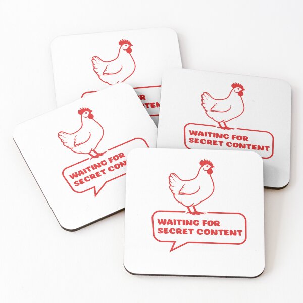 Item preview, Waiting for Secret Content – Funny Chicken Gamer Meme | Easter Egg Hunt Design designed and sold by Absyntart.