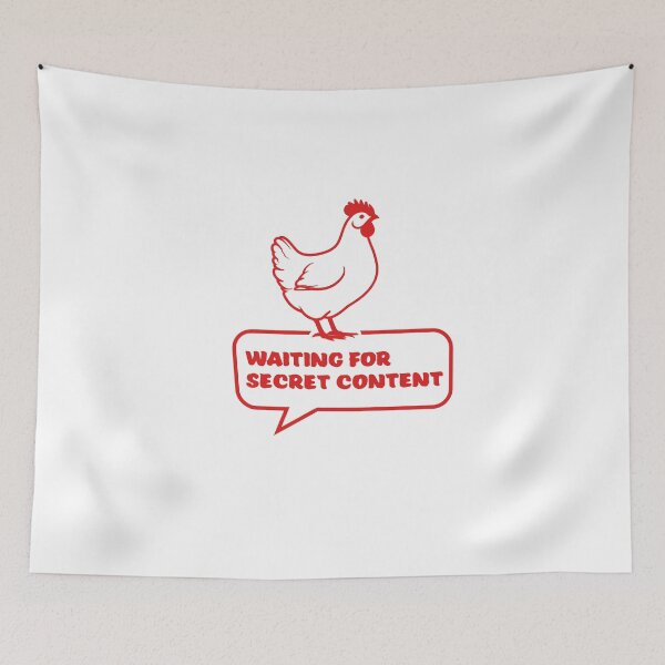 Item preview, Waiting for Secret Content – Funny Chicken Gamer Meme | Easter Egg Hunt Design designed and sold by Absyntart.