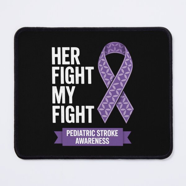 Item preview, Her Fight My Fight Pediatric Stroke Purple Awareness Ribbon designed and sold by VENOM0RIOT.