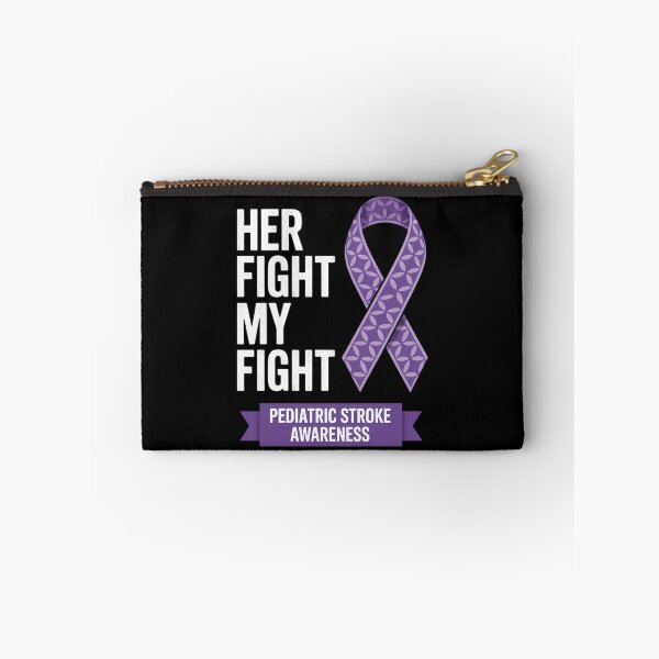 Item preview, Her Fight My Fight Pediatric Stroke Purple Awareness Ribbon designed and sold by VENOM0RIOT.