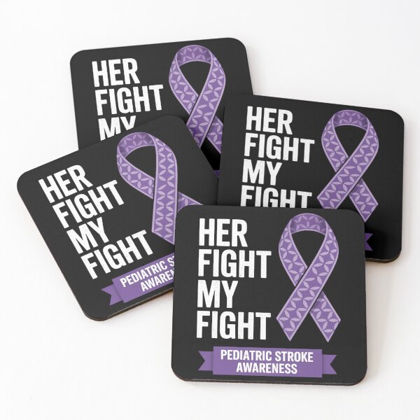 Item preview, Her Fight My Fight Pediatric Stroke Purple Awareness Ribbon designed and sold by VENOM0RIOT.