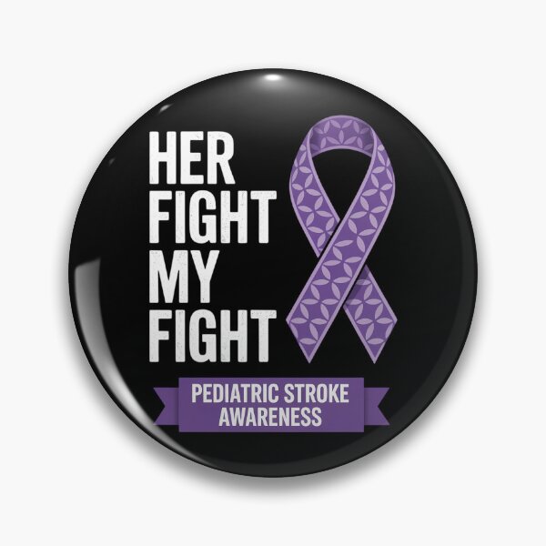 Item preview, Her Fight My Fight Pediatric Stroke Purple Awareness Ribbon designed and sold by VENOM0RIOT.