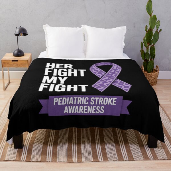 Item preview, Her Fight My Fight Pediatric Stroke Purple Awareness Ribbon designed and sold by VENOM0RIOT.