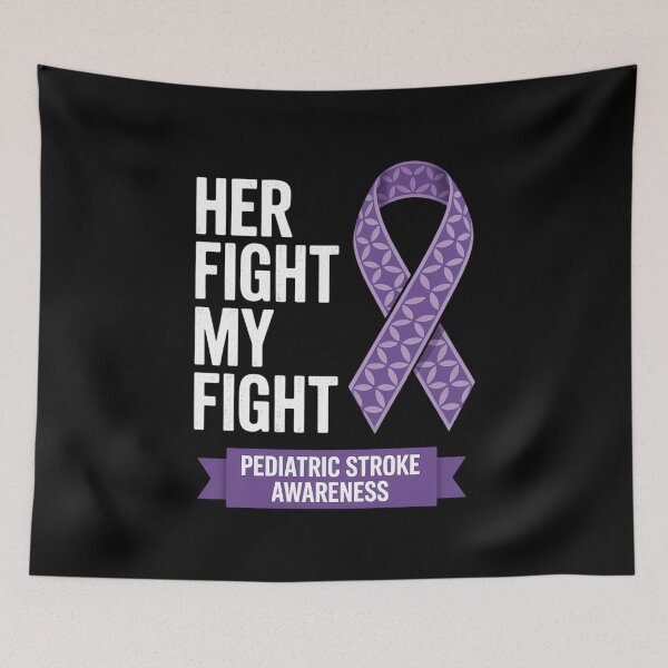 Item preview, Her Fight My Fight Pediatric Stroke Purple Awareness Ribbon designed and sold by VENOM0RIOT.