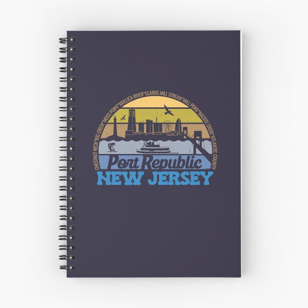Item preview, Port Republic New Jersey Sunset Retro Vintage Local Pride Logo designed and sold by CRHPOD20.