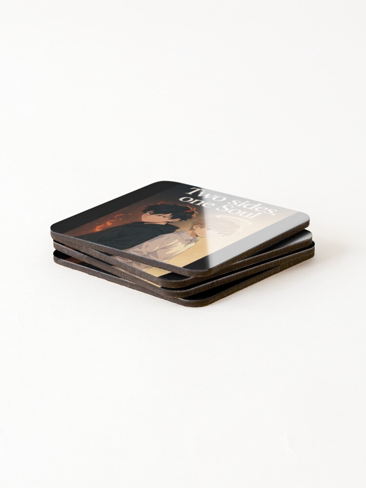 Thumbnail 4 of 5, Coasters (Set of 4), Two Sides, One Soul designed and sold by DesignShopAD.