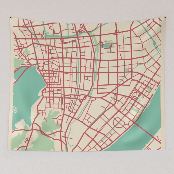Item preview, Hangzhou Map (China)  designed and sold by MapsByLeo.