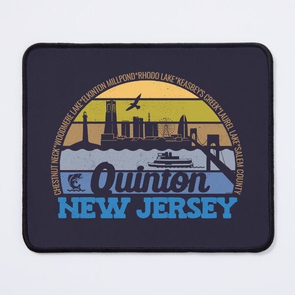 Item preview, Quinton New Jersey Sunset Retro Vintage Local Pride Logo designed and sold by CRHPOD20.