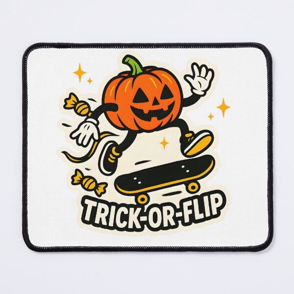 Item preview, Trick-or-Flip — Pumpkin Head Skater designed and sold by Cheerioza.