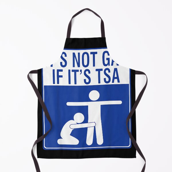 Item preview, It Is Not Gay If It's TSA Security Apparel T-Shirt - Black - Small - Men's - Unisex-Adults - Short Sleeve - V-Neck - Modern - Humorous - Travel - Cotton 50%, Polyester 50% designed and sold by LisaMCasares.