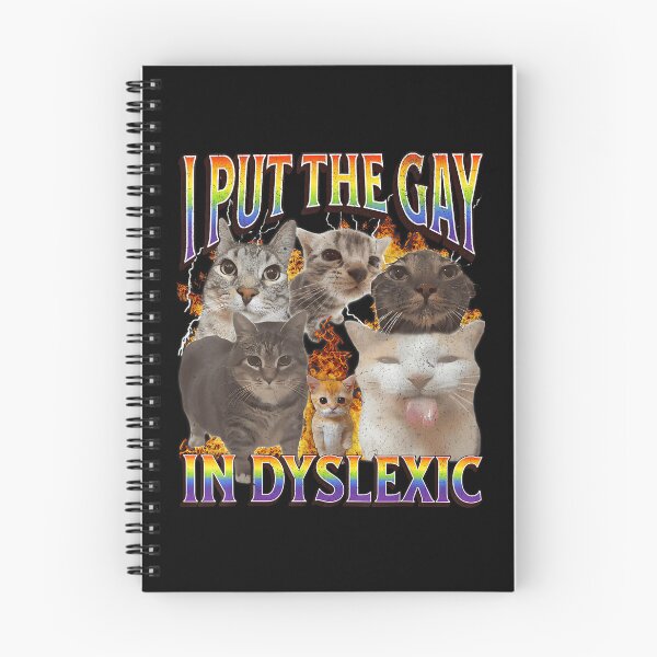 Item preview, I Put The Gay In Dyslexic Funny Cat Meme Bootleg Funny Retro designed and sold by LisaMCasares.