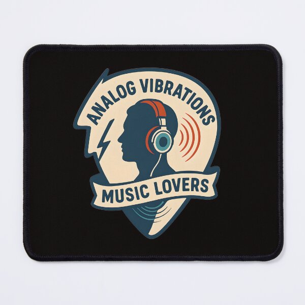 Item preview, Analog Vibrations — Music Lovers (Retro Headphones Logo) designed and sold by Les-Ink-Studio.