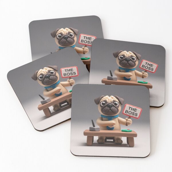 Item preview, The Boss Dog: I Just Work Here Claymation Tee designed and sold by April-Friends.